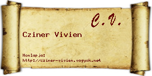 Cziner Vivien névjegykártya